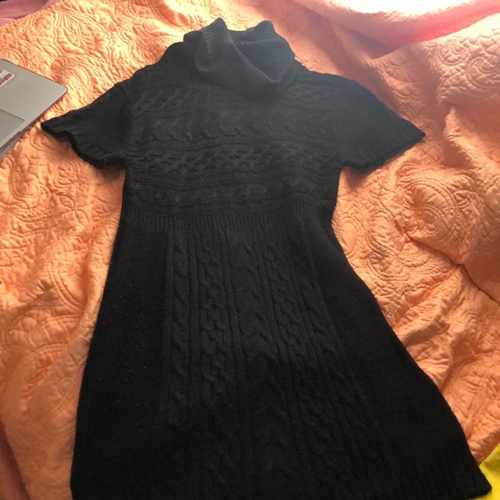 Black sweater dress